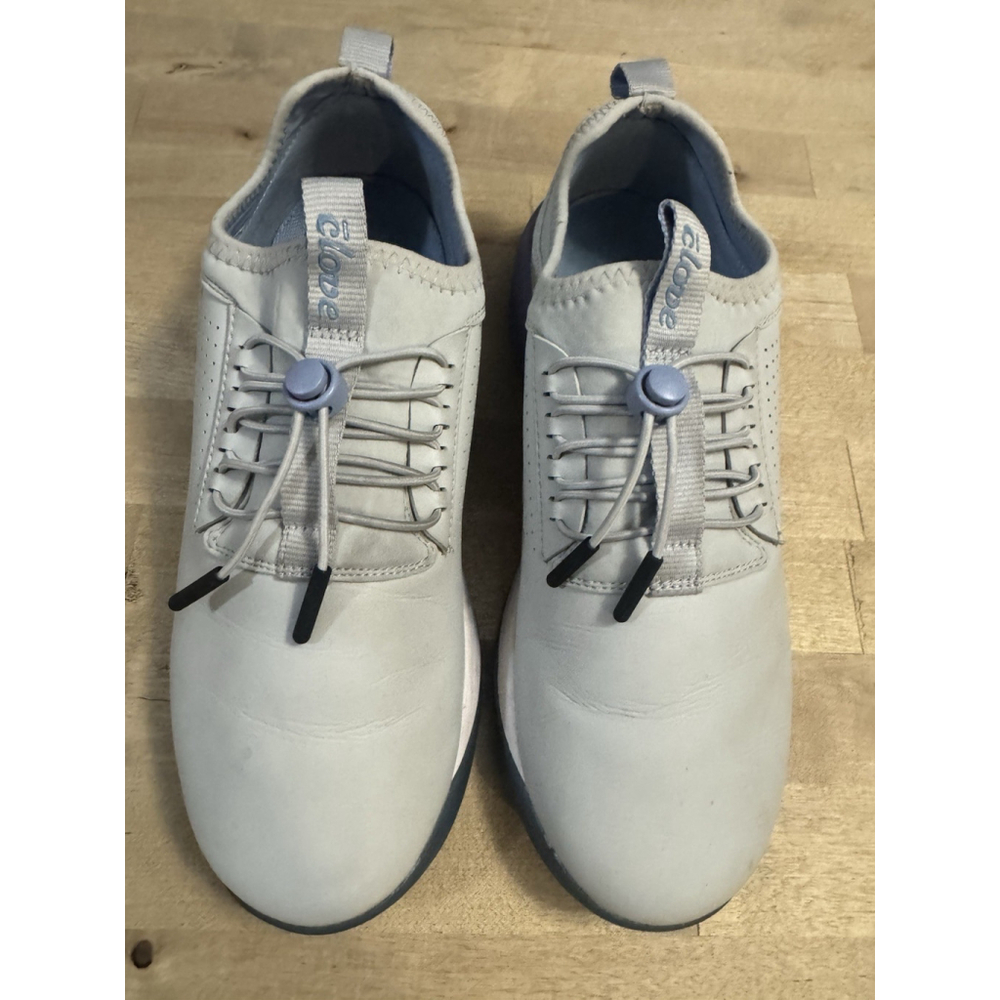 Clove Comfort Gray Purple Leather Nursing Shoes Size 8.5 Sneaker Athletic - Picture 2 of 7